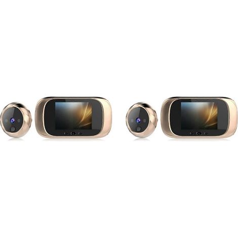 2X Sonnette vidéo numérique LCD 2,8 pouces avec judas, caméra de surveillance à 90 degrés et détecteur de mouvement A (1/5)