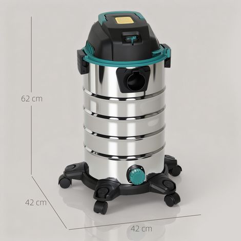 Aspirateur eau et poussière 3 en 1 de 1 400 W, capacité de 30 L, triple filtration et accessoires inclus. (1/5)
