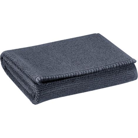 Drap de Douche Absorbant 100% Coton Éponge Motif Grain de Riz Ombre 70 x 130 cm - PANGIVO (1/3)