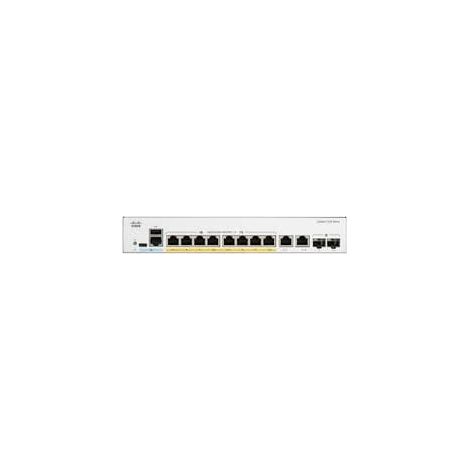 Commutatore Intelligente Cisco Catalyst 1200-8P-E-2G con 8 Porte GE, PoE, Alimentatore Esterno, Porte Combin� 2x1GE, Garanzia Limitata a Vita