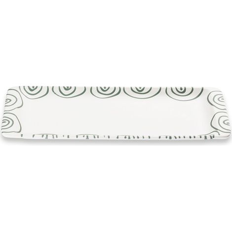 Gmundner Keramik Graugeflammt, Stollenplatte 42 x 16 cm