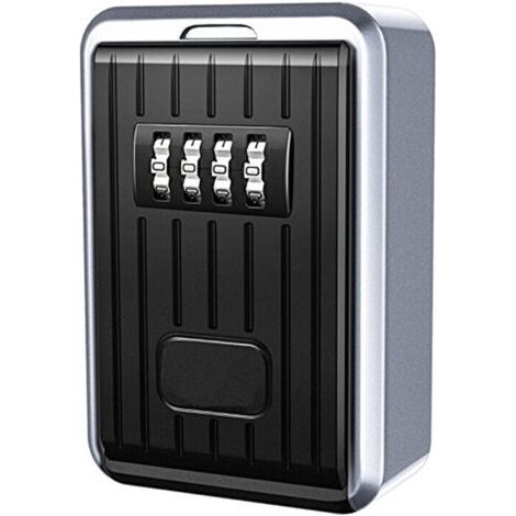 Boîte verrouillage 4 chiffres étanche cache-clés alliage aluminium code réinitialisable (1/5)