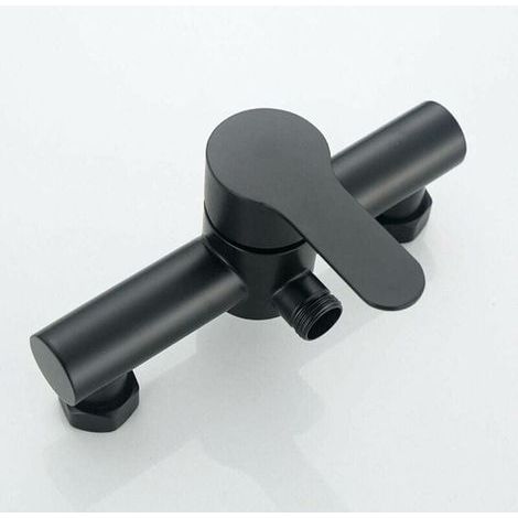 Robinet de baignoire noir en acier inoxydable – Installation murale – Valve céramique anti-fuite – Technologie turbostat (1/5)