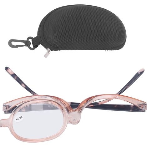 Lunettes de lecture pliantes avec loupe rotative +3.50 pour maquillage des yeux - Femmes (1/5)