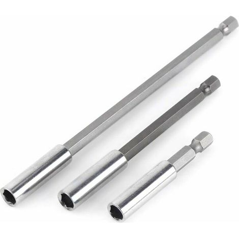Porte-Embouts Magnetico - Extension De Broca 1/4 Pulgada - Para Taladros Y Destornilladores Electricos - 6 10 15 Cm - Pack De 3 (1/5)