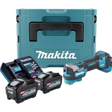 Makita TM 001 GT201 Outil multifonctions sans fil 40 V max Starlock Max Brushless + 2x batterie 5,0 Ah + chargeur + Makpac (1/5)
