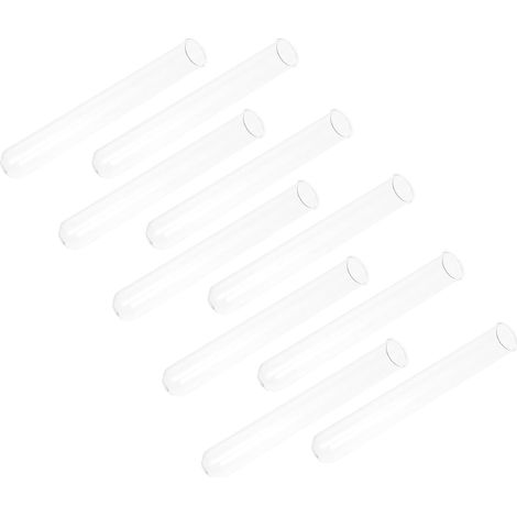 10 pièces Éprouvettes Verre Transparent Tubes Essai pour Expériences Scientifiques DIY Fleurs et Créations Artisanales (1/5)