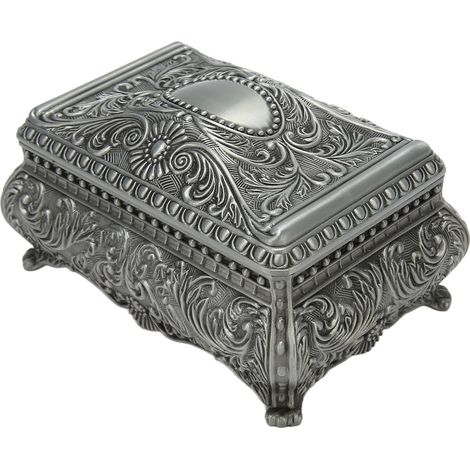 Coffret à Bijoux Vintage Style Européen Luxe Léger, Boîte à Bagues Métal Innovante pour Colliers, Boucles d'Oreilles (1/5)
