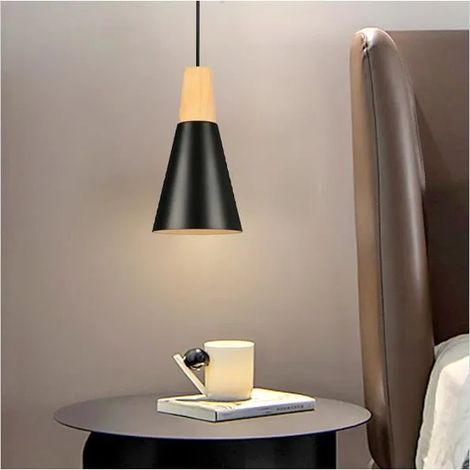 kawoo Retro Lustre Industriel Lampe Suspension Vintage Noir E27 Lampe de Plafonde Style Edision pour Salon Chambre (1/4)