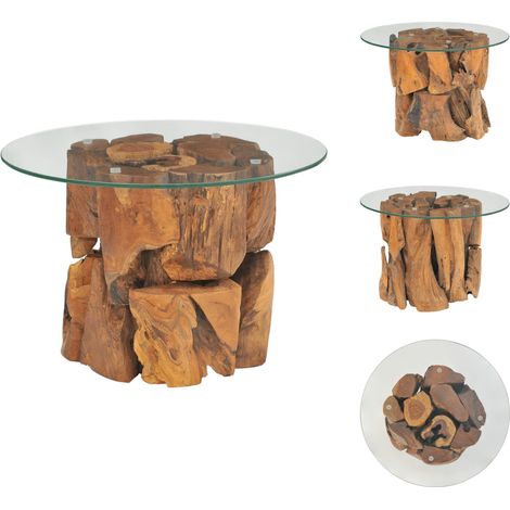Couchtische - Living Couchtisch Massivholz Teak Treibholz 60 cm (1/5)