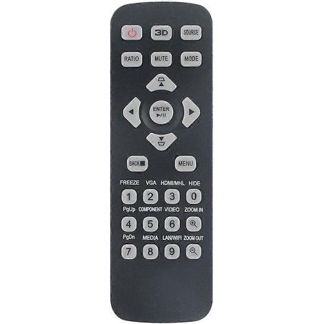 Replace Remote Control for Projector P1250 T-2501 P1150 AS329 DX120 BS-020D810D MF-220T Black (1/5)