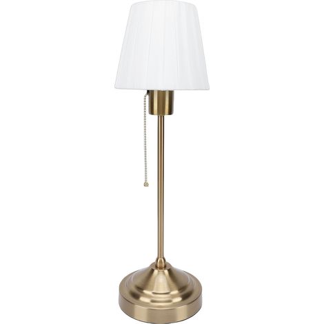 Lampe de table plissée en aluminium style rétro, lumière chaude, décorative pour table de chevet, chambre ou salon (1/5)