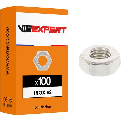Écrous hexagonaux avec filetage fin DIN 934 A2-70 M 8X0,75 conditionnement : 100 (1/5)