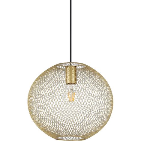 Ideal Lux NET Plafonnier suspendu en fil de fer 29 cm doré