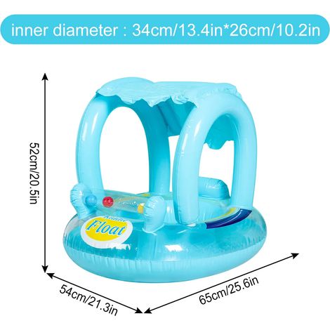 Les chaises flottantes gonflables avec pare-soleil sont adaptées aux activités estivales telles que la baignade en piscine et à la plage.