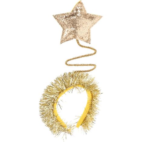 Cerchietto con stella dorata per feste, accessorio per capelli leggero (1/5)