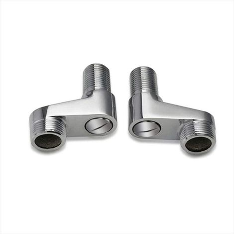 Lot de 2 adaptateurs de robinet de baignoire bras oscillant réglable robinet de douche à pied à griffe accessoires de mitigeur de salle de bain laiton massif (1/3)