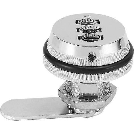 Détails sur la serrure à combinaison Alloy Code Combi pour boîte aux lettres, armoire pour camping-car, 3 cadrans chromés (1/5)
