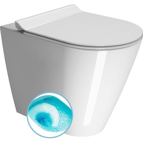 Cuvette KUBE X, Swirlflush, 36x55cm, siphon en S/siphon en P, blanc ExtraGlaze (1/4)