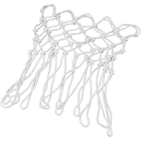 Filet de basket-ball de remplacement, Anti-fouet, toutes saisons, adapté aux jantes intérieures et extérieures Standard, filets professionnels en Polyester blanc (1/5)