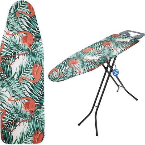Housse de planche à repasser, dimensions 148x52 cm, compatible avec des tailles de planche allant jusqu'à 140x40 cm, matériau 100 % coton, rembourrage de 3 mm d'épaisseur, plusieurs options de design (1/5)