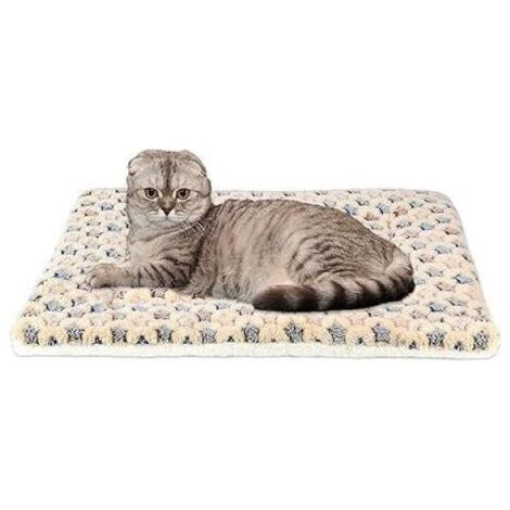 Couverture pour animaux de compagnie, coussin en flanelle moelleuse de qualité supérieure, douce et chaude, convient aux chiens et chats de taille moyenne, étoiles jaunes (1/4)