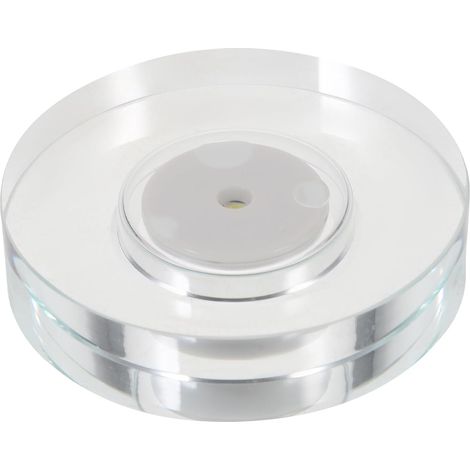 Socle en verre rotatif à LED pour figurines acrylique et cristal (1/5)