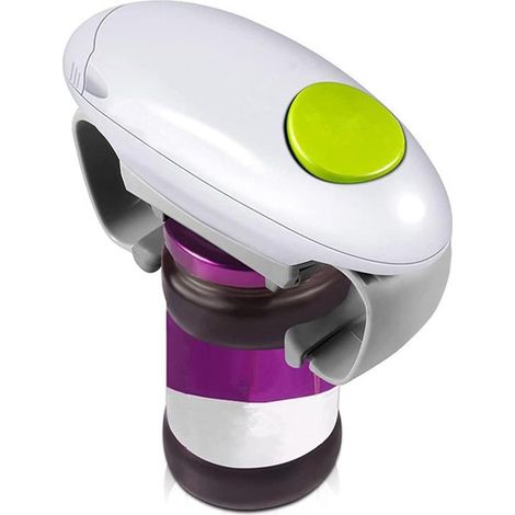 Ouvre-boîte électrique - Ustensile de cuisine robuste et durable pour boîtes de conserve scellées - Ouvre-boîte automatique mains libres (1/5)