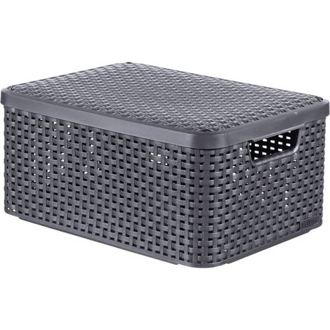 Curver Aufbewahrungsbox mit Deckel Style M 18L Metallisch Silber