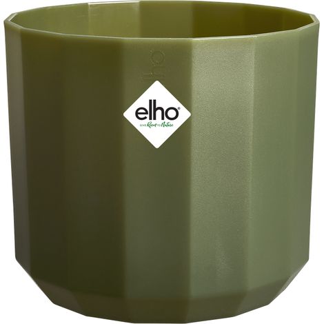 Elho Facet Rond 23 - Vert - L 23 x B 22.7 x H 20 cm - intérieur - 100% recyclé (1/3)