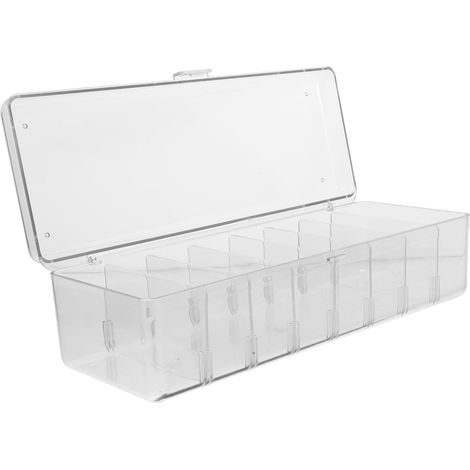 Boîte Organisatrice De Câbles Avec Compartiments Rangement Transparent Et Pratique Pour Gestion Des Câbles De Bureau Et Accessoires Électroniques (1/5)
