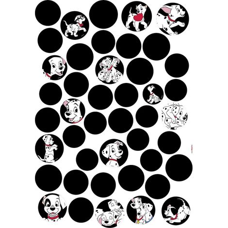 Stickers Muraux 101 Dalmatiens Pois Disney (1/3)