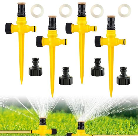 4 Pièces Arroseur, Plastique ABS, Rotation 360°, Réglable, Jardin Pelouse (1/5)