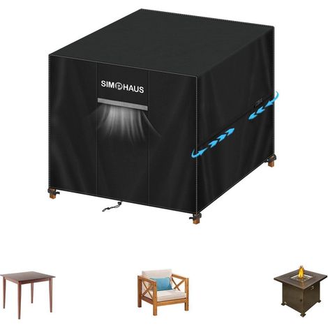 Housse de protection pour mobilier de jardin 85x85x80cm, imperméable et résistante aux intempéries (1/5)