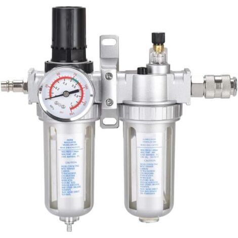 Water Separator, 1/4" Water Separator Filter, 1 MMA Air Filter Regulator, Water Pressure Regulator, Used in Air Compressors (1/5)