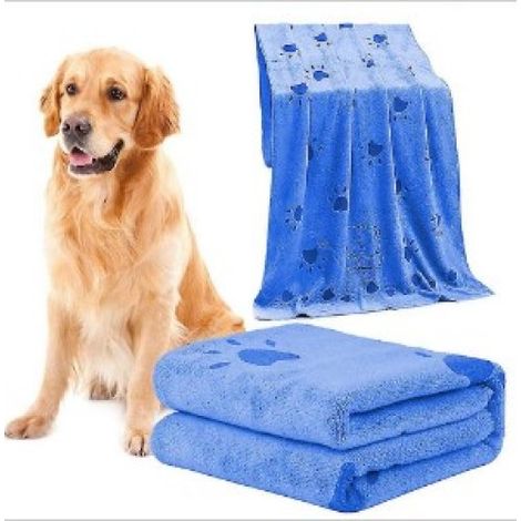Serviette pour chien, 140 x 70 cm, en fibres douces et résistantes.