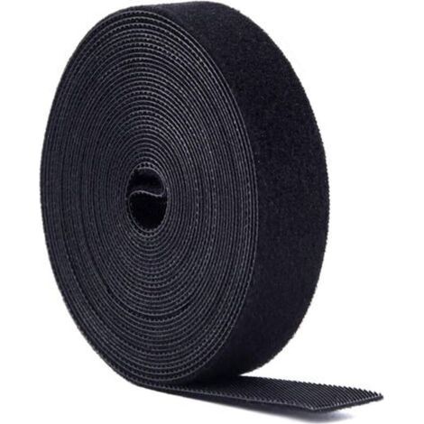 Attache de Câble, 10m×1.5cm de Large Attaches de Jardin pour Plantes Bande de Fixation Réutilisable, pour Plantes Grimpantes, Sangle de Câble Facile à Couper pour Maison Bureau Jardinage (Noir) (1/5)