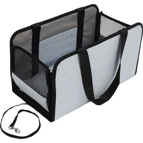 Siège auto pour chien chat pliable avec coussin, sac de voyage démontable pour console centrale, rehausseur de sécurité pour animaux (1/5)