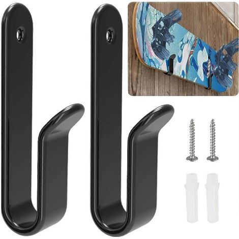2 supports pour snowboards, support mural horizontal pour snowboards avec vis, présentoir pour snowboards, Sno (1/5)