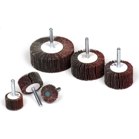 Ruote Abrasive Lamellaria Gambo Set 6 pz Carta Levigatura Legno