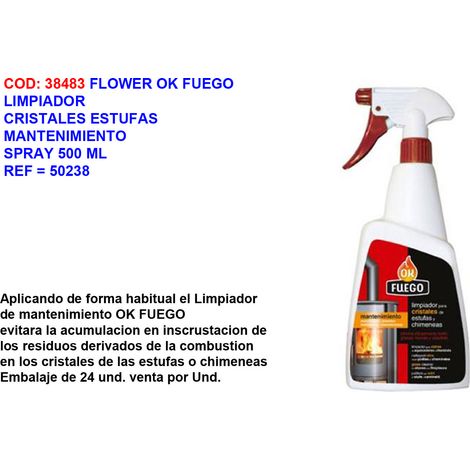 Limpiador en Spray para Cristales de Estufa Fuego Mante 500ml 50238