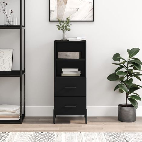 Sideboard Black 34.5x34x90 cm Engineered Wood vidaXL (1/5)