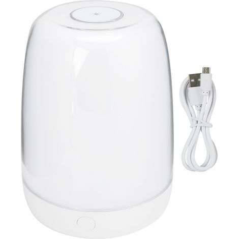 Colorful Warm White Touch Table LED Night Light for Bedroom, USB Charging, Dimmable Ambient Bedside Lamp for Sleep (Colorful Warm White Light) (1/5)