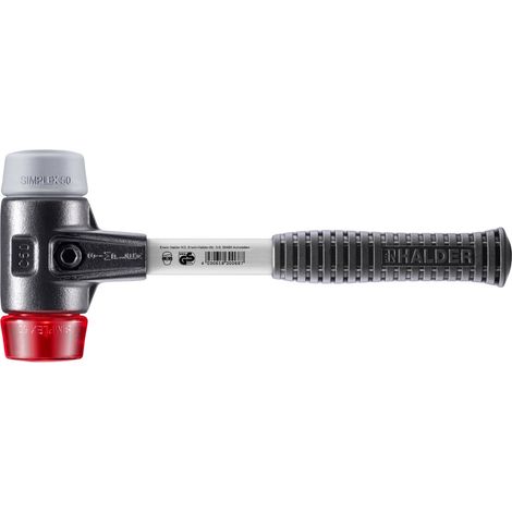 HALDER SIMPLEX TPE-Hammer mittel / Kunststoff mit verstärktem Tempergussgehäuse und Glasfaserstiel - D=50 mm - 3736.050 (1/5)