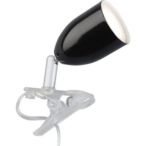 BRILLIANT lampe Leo LED clip lampe noir 1x LED-PAR51, GU10, lampe à réflecteur LED 3W incluse, (240lm, 2700K) Échelle A ++ à E Avec interrupteur à cordon (1/3)
