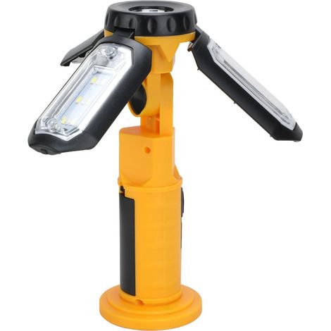 Lampe de travail pliable, rechargeable par USB, avec éclairage bicolore pour les réparations et les situations d'urgence en camping et en plein air. (1/5)