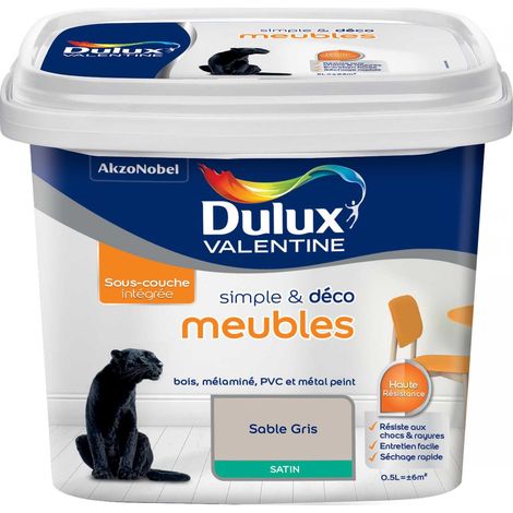 Peinture De Rénovation Simple & Deco Meubles Satin Lin Ivoire 0,5 L - Dulux Valentine