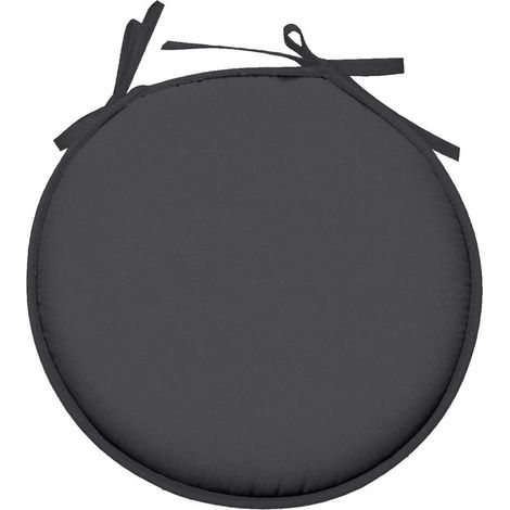 Galette De Chaise Ronde Diamètre 40cm Anthracite - Stof (1/2)