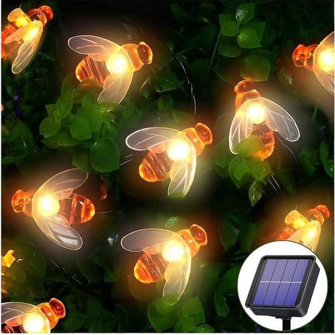 Lampes solaires d'extérieur étanches pour jardin, 50 LED en forme de bourdons, portée de 7,3 m (24 pieds), 8 modes d'éclairage. (1/5)