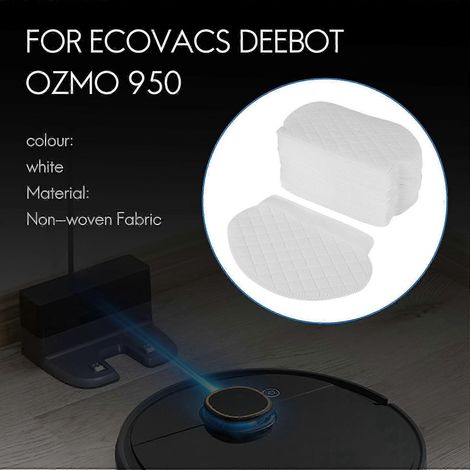 40 paños desechables para fregar, compatibles con aspiradoras robot Ozmo 950, 920 y 905. Edición 0619. (1/4)